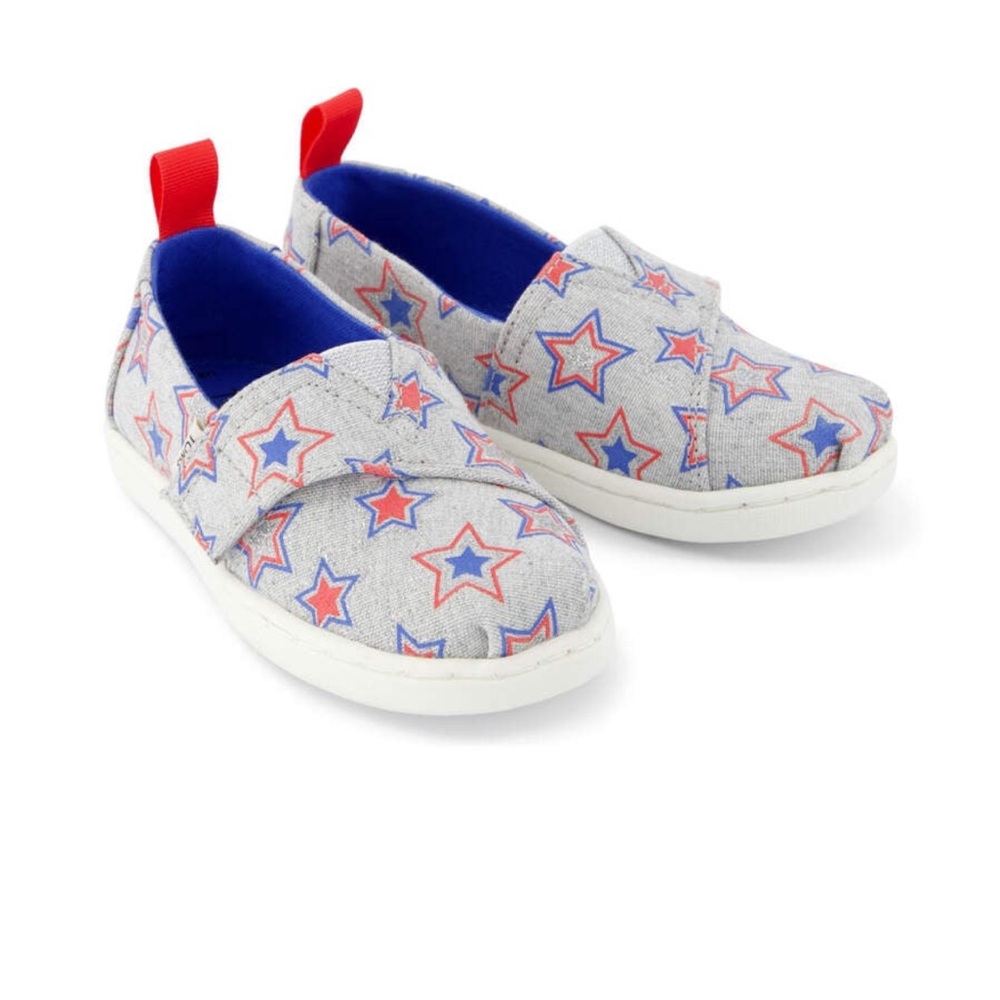 NIB Toms drizzle gray glow in the dark alpargata size 12 youth